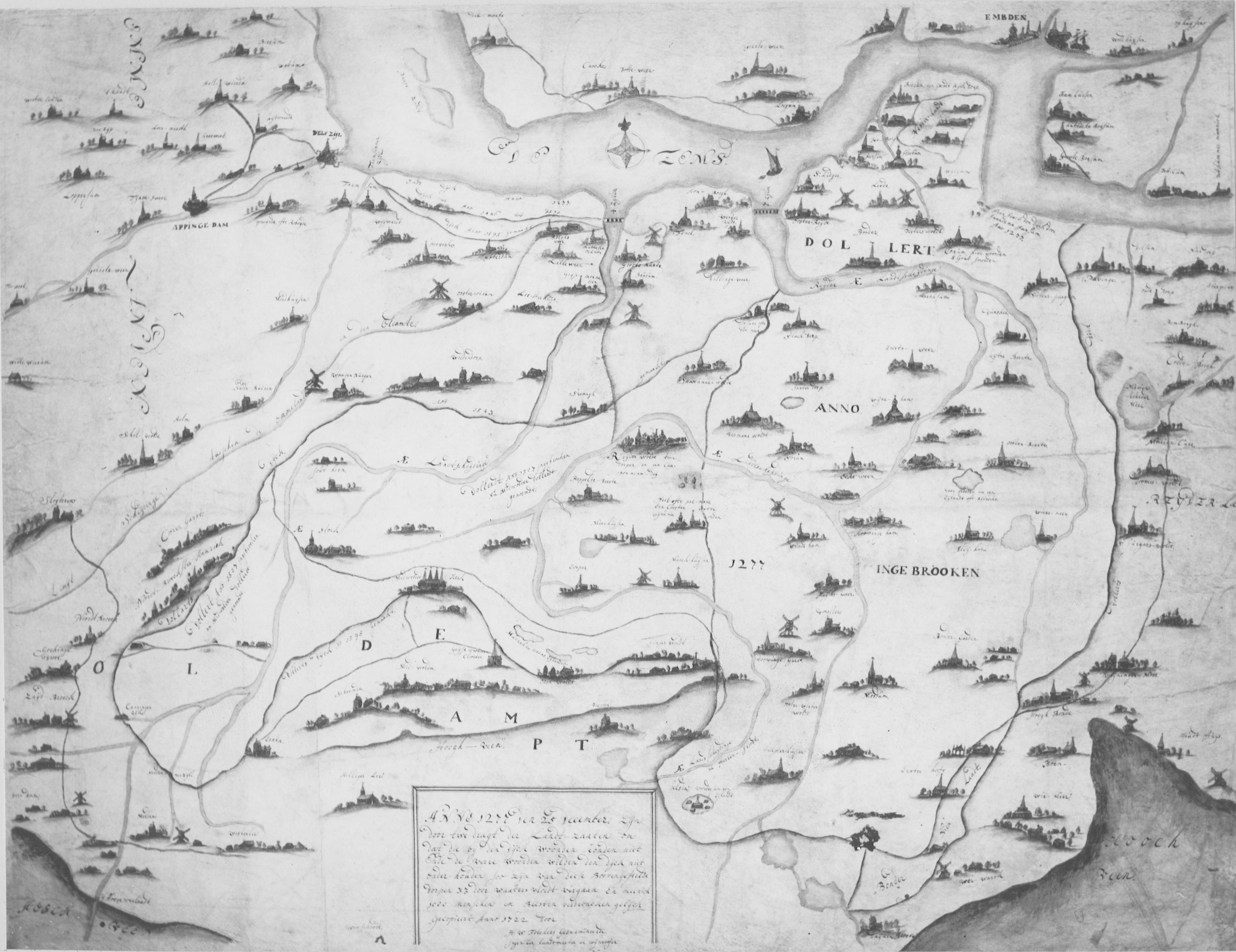 Kaart Verdronken Dorpen